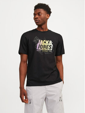 Jack & Jones Jack & Jones Majica Map 12257908 Črna Regular Fit