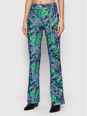 Local Heroes Local Heroes Hlače iz tkanine Jungle Flared SS22P0003 Pisana Slim Fit