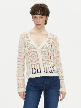 Pepe Jeans Pepe Jeans Kardigán Olympia PL702273 Béžová Regular Fit