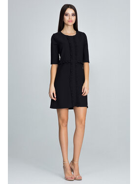 FIGL FIGL Sukienka M618 Czarny Regular Fit