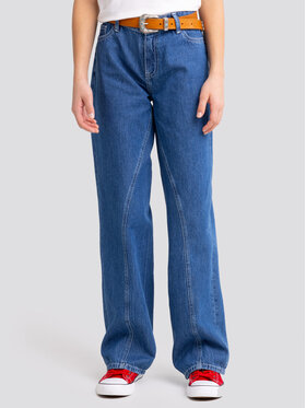 BIG STAR BIG STAR Jeansy MISAKI_528_190 Granatowy Wide Leg