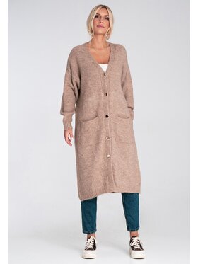 FIGL FIGL Kardigan M1237 Hnědá Regular Fit