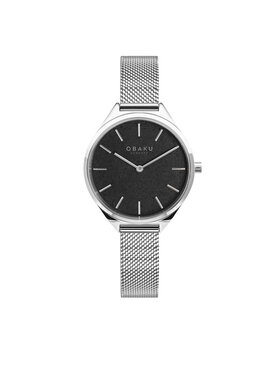 Obaku Obaku Hodinky Kaffe V257LHCNMC Stříbrná