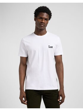 Lee Lee T-Shirt SS SMALL LOGO TEE Biały Regular Fit