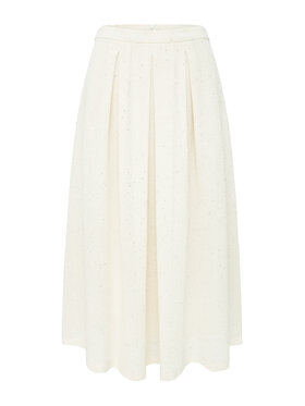 KMX KMX Spódnica trapezowa 115910009 Écru Flare Fit