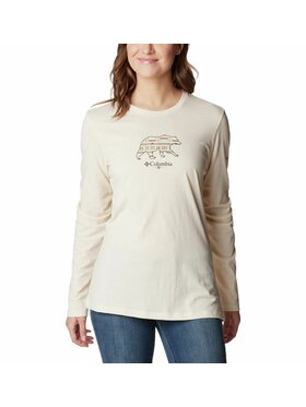Columbia Columbia T-Shirt 196000 Beżowy Regular Fit