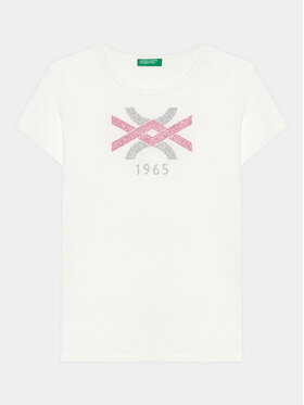 United Colors Of Benetton United Colors Of Benetton Tricou 3I1XC10D1 Alb Regular Fit