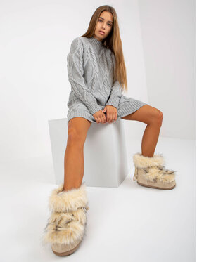 RUE PARIS RUE PARIS Sweter 185837 Szary Regular Fit