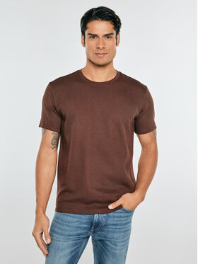 BIG STAR BIG STAR T-Shirt MIKES Brązowy Comfort Fit