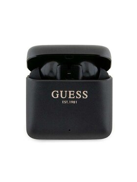 Guess Guess Zestaw prezentowy Słuchawki TWS Printed Logo Czarny