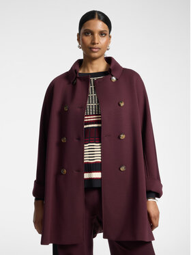 Elena Mirò Elena Mirò Cappotto invernale 8017P000079N039 Bordeaux Boxy Fit