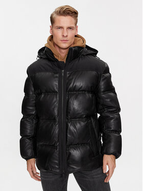 BOSS Boss Шкіряна куртка Joholo 50498488 Чорний Relaxed Fit