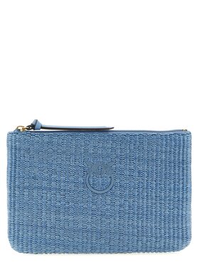 PINKO PINKO Torebka Blue Polypropylene Clutch Niebieski jasny