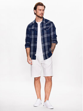 Pepe Jeans Kratke Hlače Arkin Short Linen PM800913 Écru Relaxed Fit