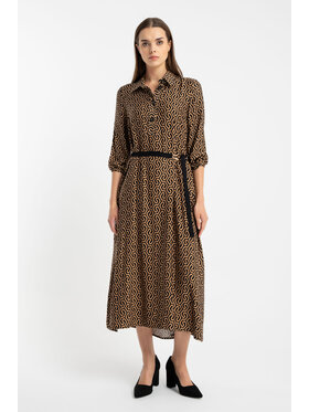 CLICK CLICK Každodenní šaty 60-6152 Zlatá Regular Fit