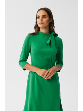 Stylove Stylove Koktejlové šaty S346 Zelená Modern Fit