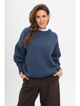 Salme Salme Sweter Livia Niebieski Oversize