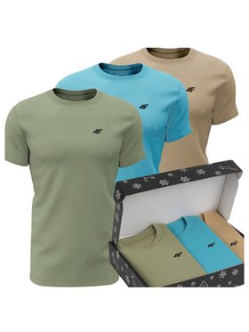 4F 4F T-shirt 4FWSS25TTSHM3094-90S-4XL_Pudełko Prezentowe Grigio Regular Fit