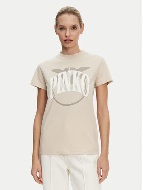 PINKO PINKO Тишърт Start 101752 A2CT Бежов Regular Fit