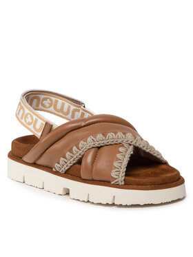 Mou Mou Сандали New Bio # 03 Criss-Cross Upper SW461004C Кафяв