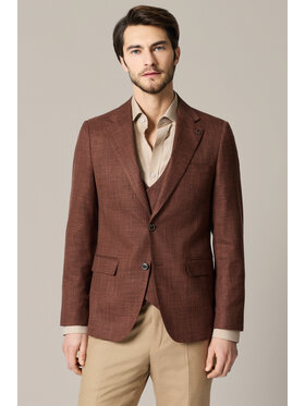 Lancerto Lancerto Marynarka Volterra MA131126000017 Brązowy Slim Fit