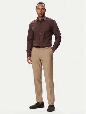 BOSS BOSS Camicia H-Hank 50469345 Marrone Slim Fit