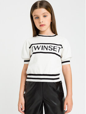 TWINSET TWINSET Sweter 231GJ3433 Biały Regular Fit