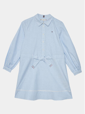 Tommy Hilfiger Tommy Hilfiger Rochie tip cămașă Ithaca Stripe Shirt Dress KG0KG07699 Albastru Regular Fit