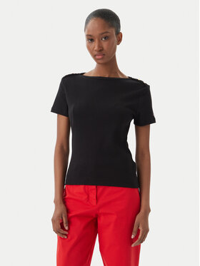 Tommy Hilfiger Tommy Hilfiger T-shirt WW0WW49250 Crna Slim Fit