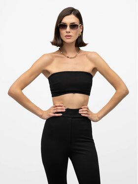 MANDRAGORA MANDRAGORA Top Vanya Czarny Slim Fit