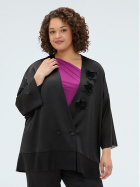 Fiorella Rubino Fiorella Rubino Marynarka R013L000343N033 Czarny A-Line Fit