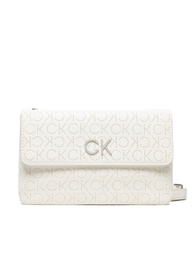 Calvin Klein Calvin Klein Borsetta Re-Lock Dbl Crossbody Bag Perf K60K609399 Bianco