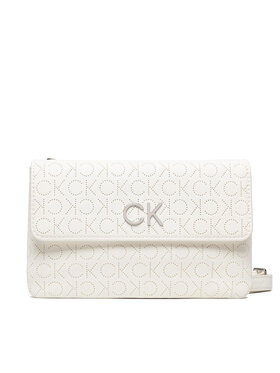 Calvin Klein Calvin Klein Geantă Re-Lock Dbl Crossbody Bag Perf K60K609399 Alb
