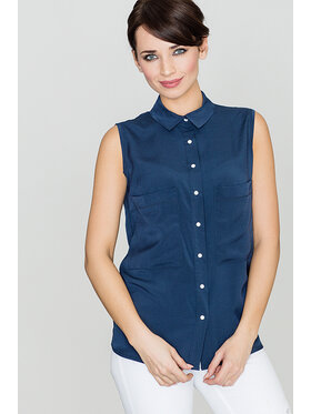 Lenitif Lenitif Blúzka K363 Tmavomodrá Regular Fit