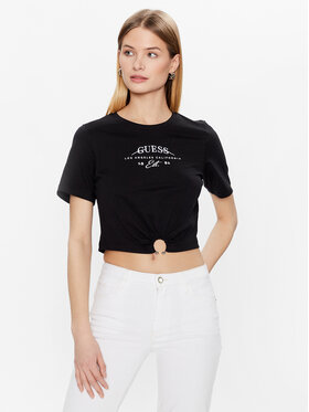 Guess Guess T-Shirt Piercing W3GI23 JA914 Černá Boxy Fit