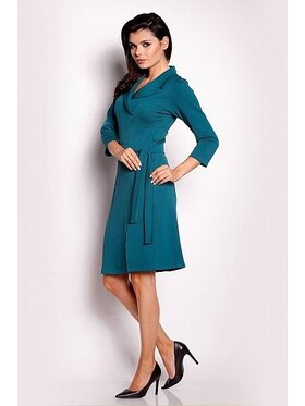 Awama Awama Vestito di maglia A151 Verde Basic Fit