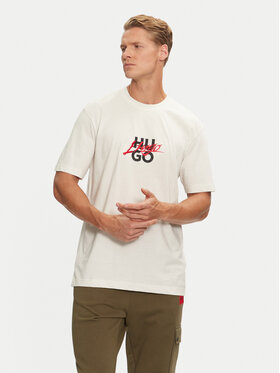 HUGO Hugo Majica Dlongny 50521076 Écru Relaxed Fit