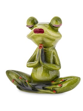MIAhome MIAhome Figurka żaba joginka 14,5x15,5x7 cm Zielony
