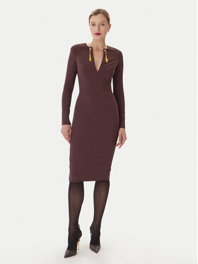 Elisabetta Franchi Elisabetta Franchi Sukienka koktajlowa AB-805-57E2-V460 Bordowy Slim Fit