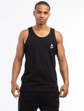 Good Luck Good Luck Tank top Koszulka bez rękawów Tank Top Bawełniany Bezrękawnik Czarny Męski GOOD LUCK Logo XXL Czarny Regular Fit