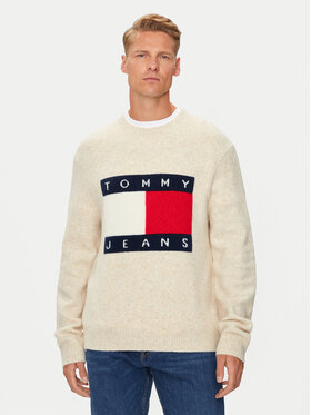 Tommy Jeans Tommy Jeans Maglione Flag DM0DM19442 Beige Regular Fit