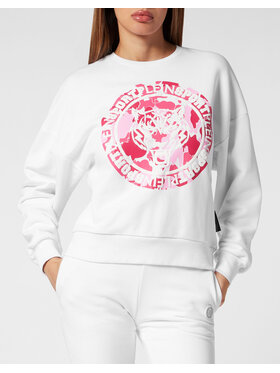 Plein Sport Plein Sport Longsleeve 13005 Biały Regular Fit
