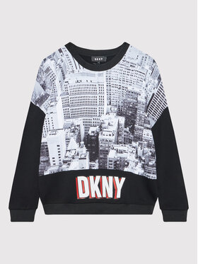 DKNY DKNY Majica dugih rukava D35R86 D Crna Regular Fit