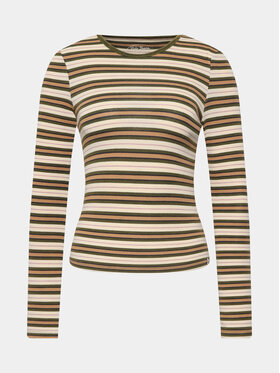 BDG Urban Outfitters BDG Urban Outfitters Džemperis Striped Crew Neck Ls 77096915 Smėlio Slim Fit