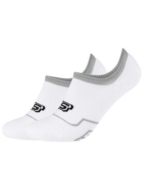Skechers Skechers Skarpety krótkie Skechers 2PPK Cushioned Footy Socks Biały
