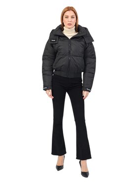 DISCLAIMER DISCLAIMER Płaszcz 24ids54676-nero Czarny Regular Fit