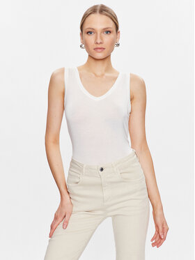 Culture Culture Top Poppy 50105622 Valge Slim Fit