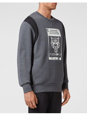 Plein Sport Plein Sport Longsleeve 1169 Szary Regular Fit