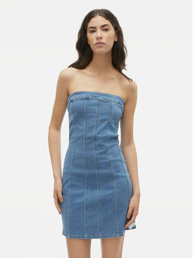 Vero Moda Vero Moda Jeans haljina Zoie 10310272 Plava Slim Fit