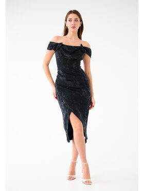 Leimann Leimann Sukienka koktajlowa Roseline Czarny Slim Fit